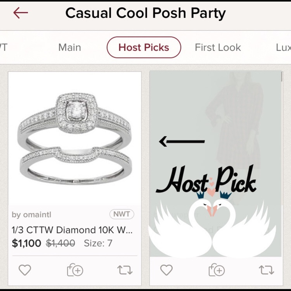 🎉HP🎉 1/3 CTTW Diamond 10K White Gold Bridal Set - Picture 2 of 11
